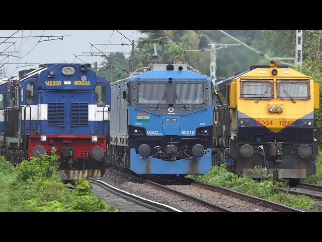 Indian Railways FREIGHT Trains at FULL SPEED | Diesel vs Electric Action | PART - 2 | IndianRailways