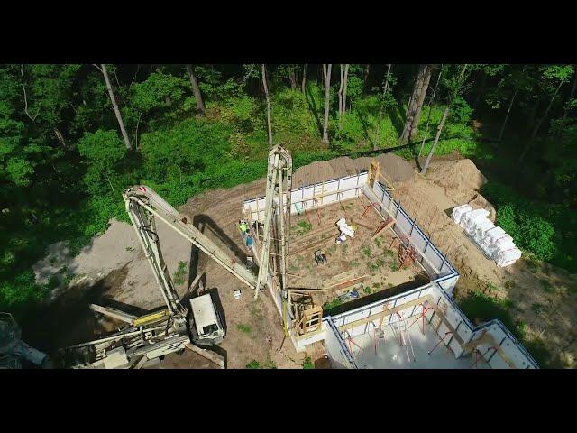 Insulated Concrete Forms Foundation Pour with IRMCA Member Kuert Concrete