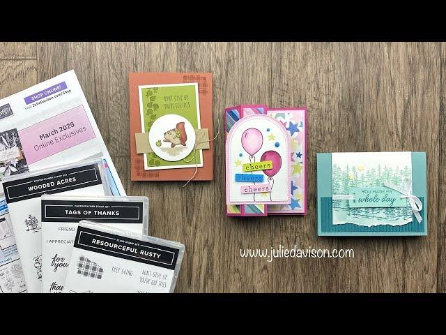 March 2025 Stampin' Up! Online Exclusives UNBOXING + Card Ideas | 3/6 Thursday Night Stamp Therapy
