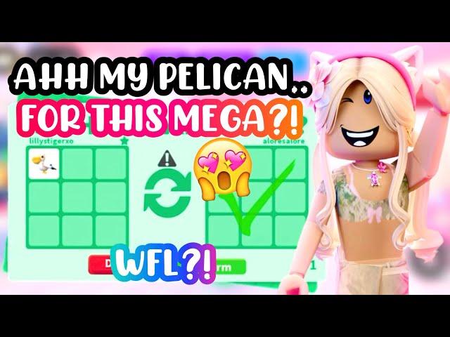 SHOULD I TRADE MY EXOTIC PELICAN FOR THIS MEGA?! WFL? #adoptmeroblox #preppyadoptme #preppyroblox