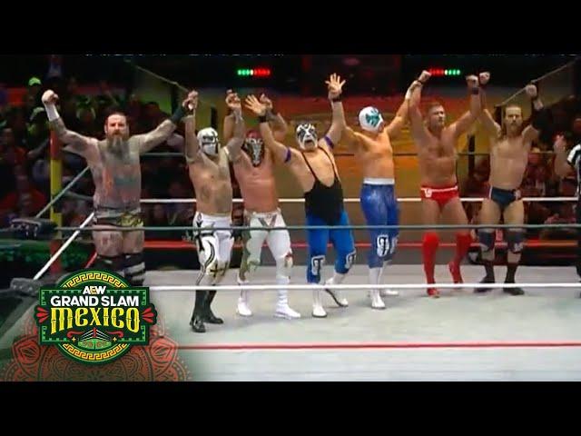 WHIRLWIND 14 MAN TAG TEAM ACTION IN ARENA MEXICO | AEW Grand Slam Mexico, 6/18/25