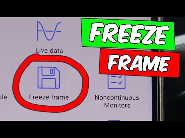 What is FREEZE FRAME data on OBD2 scanner?