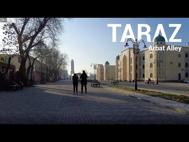 Taraz, Kazakhstan, Arbat Alley 4k Walk