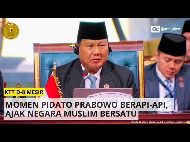 [Full] Di Depan Pemimpin Dunia, Prabowo Singgung Pentingnya Persatuan Negara Muslim