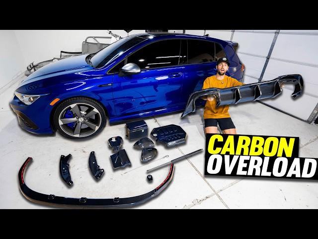 Aggressive MK8 Golf R Carbon Fiber Exterior & Engine Bay Mods