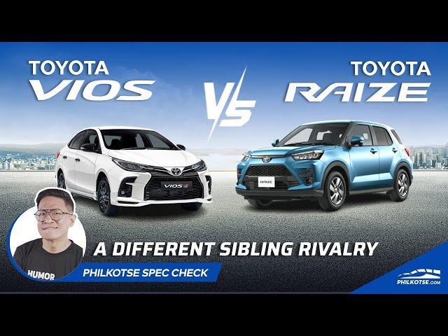 Toyota Vios vs Toyota Raize - A Different Sibling Rivalry | Philkotse Spec Check (w/ Eng subs)