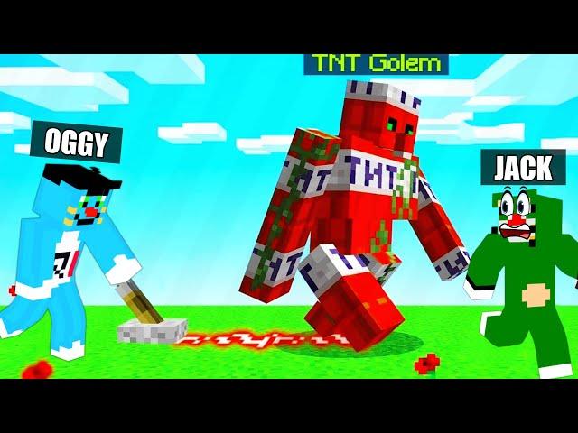 Minecraft But , Oggy Craft Custom New Golems | With Jack | Rock Indian Gamer |