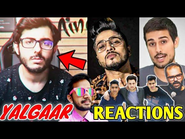 CarryMinati - YALGAAR Song Reactions - Raftaar, Round2hell, Dhruv Rathee, Kunal Kamra, BYN, Saiman |