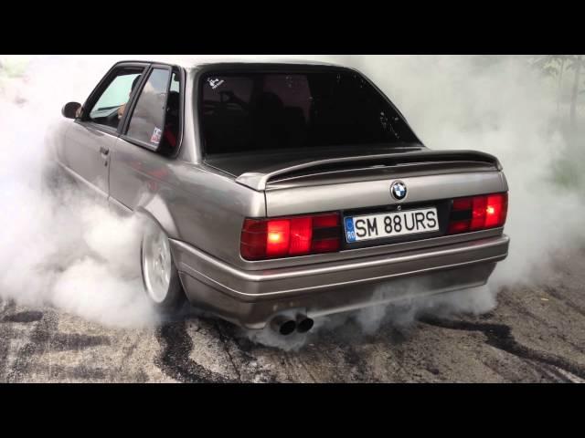 BMW E30 V8 BURNOUT! BMW E30 Meeting!