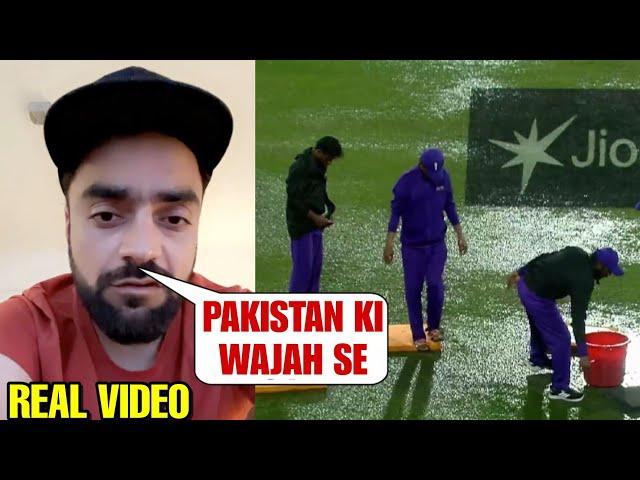 Watch Rashid Khan Angry Reaction After Afghanistan Out of Champions Trophy Due to Rain