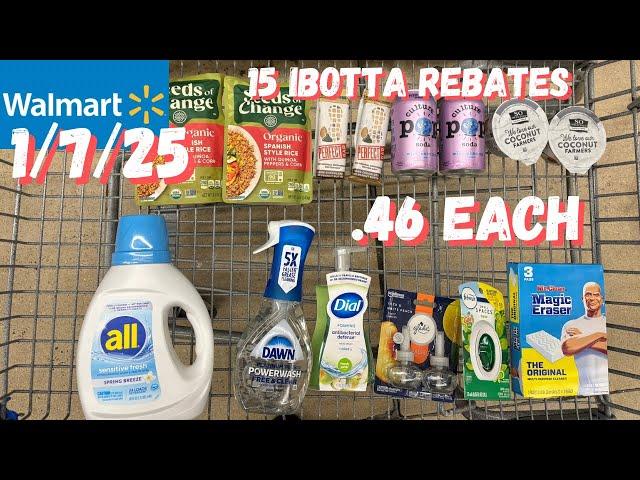 Walmart Ibotta Haul! 1/7/25 - Midweek & Resolution Bonus!