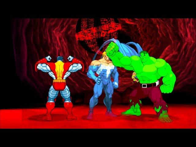 Marvel VS Capcom 2 - Venom/Hulk/Colossus - Expert Difficulty Playthrough