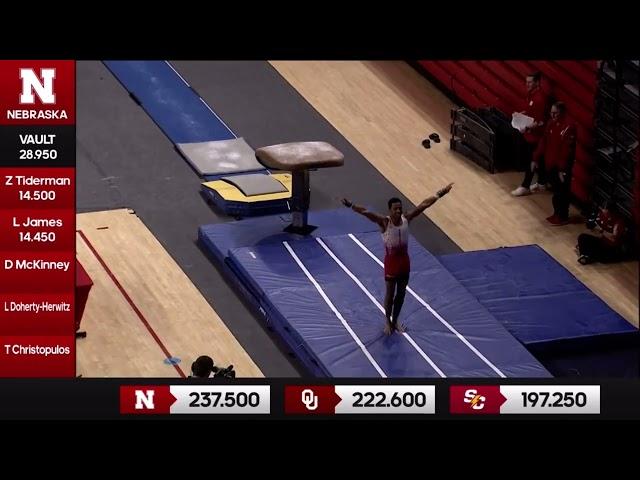 Donte McKinney Vault Title Winner Nebraska Husker Men’s Gymnastics 2/17/23 #dontemckinney #huskers