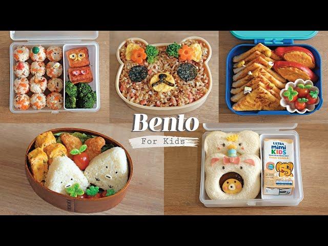 Kids Lunch Box Recipes For a Week | 5 Super Easy and Cute School Bento Ideas | Silent Cooking Vlog