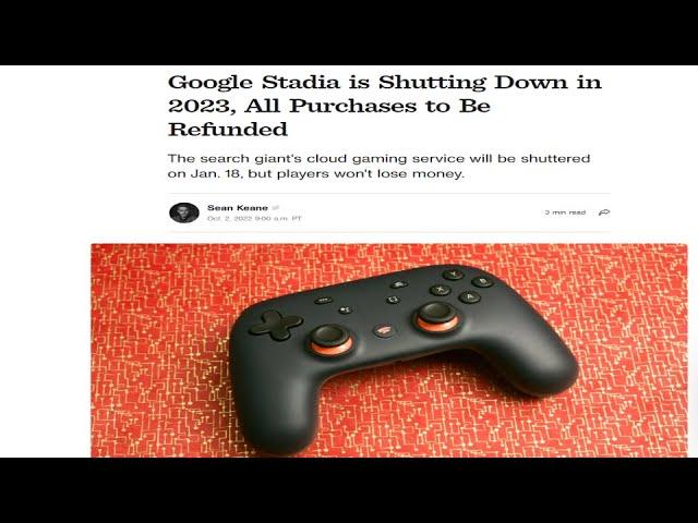 RIP Google Stadia