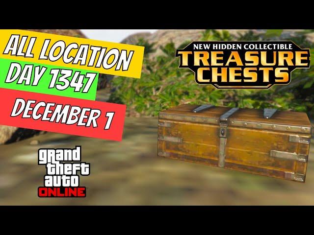 GTA Online Treasure Chest Locations December 1 | DAY 1347 ON THE CAYO PERICO ISLAND