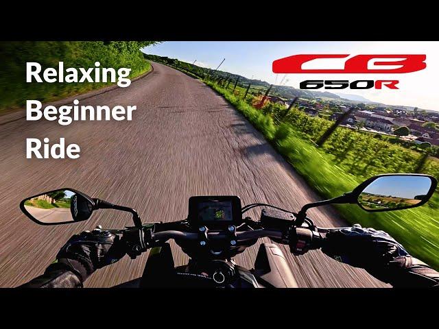 2024 Honda CB650R | POV Relaxing Late Afternoon Ride as a Complete Beginner Rider