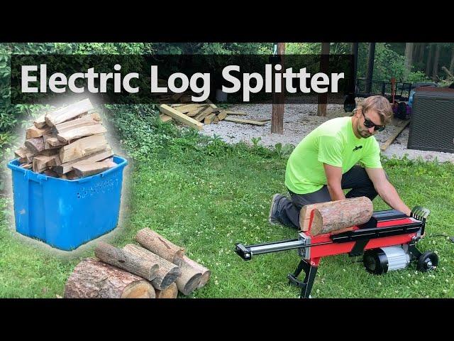 Harbor Freight 5-ton Electric Log Splitter - Unboxing / Running