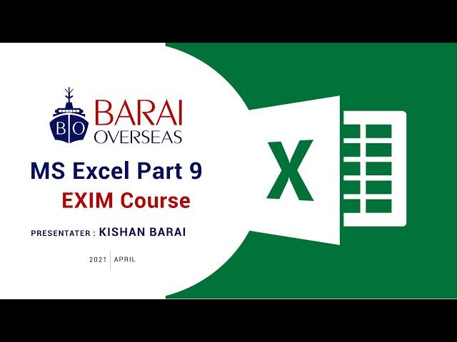 Part 9 - Overseas Customers and Inventory Management : Excel Course for Startup Exporter & Importer