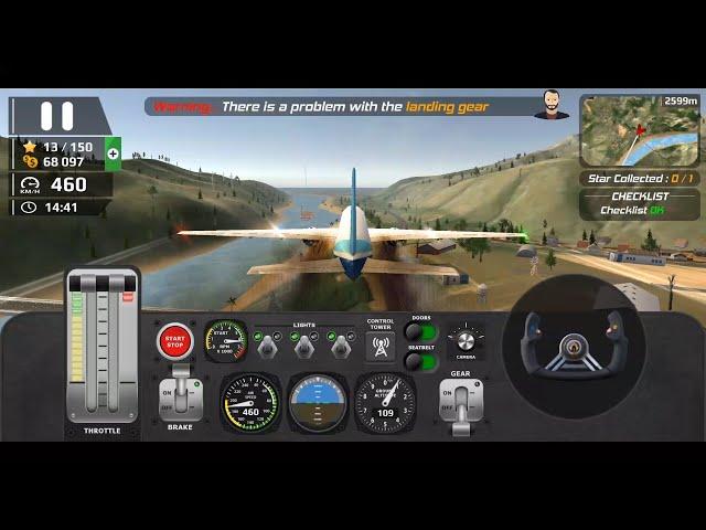 AFPS - Boeing 777 - Airplane Flight Pilot Simulator  - Failure landing gear - Android