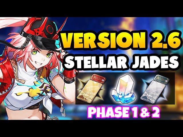 NEW UPDATE!! Total Stellar Jades Calculation For Upcoming Version 2.6 Phase 1 & 2 | Honkai Star Rail