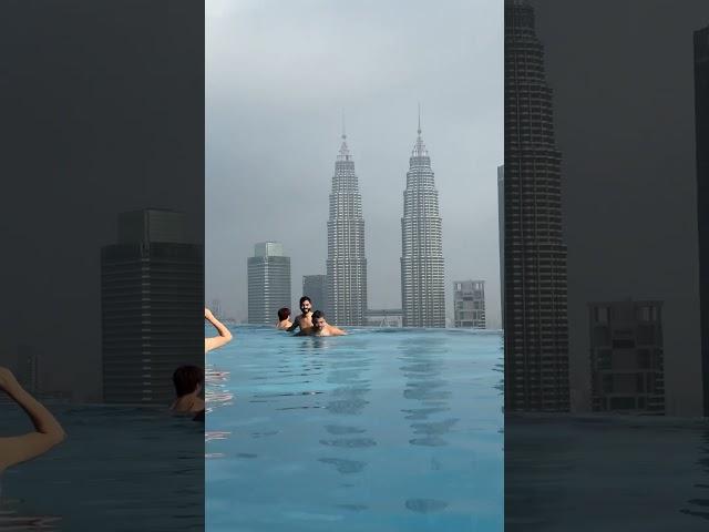 Chill vibes Kuala Lumpur infinity pool | best stay | #kualalumpur #dubai #abudhabi #nyc