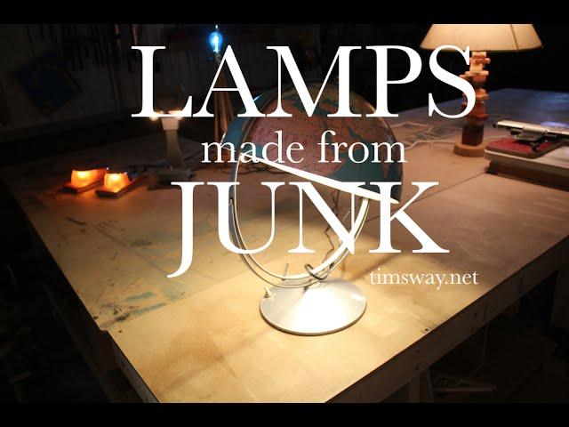 How to Make Lamps from "Junk" and other Upcycled Stuff