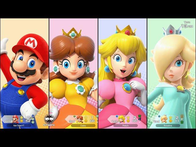 Super Mario Party Jamboree - Mario vs Rosalina vs Peach vs Daisy - Mega Wiggler's Tree Party