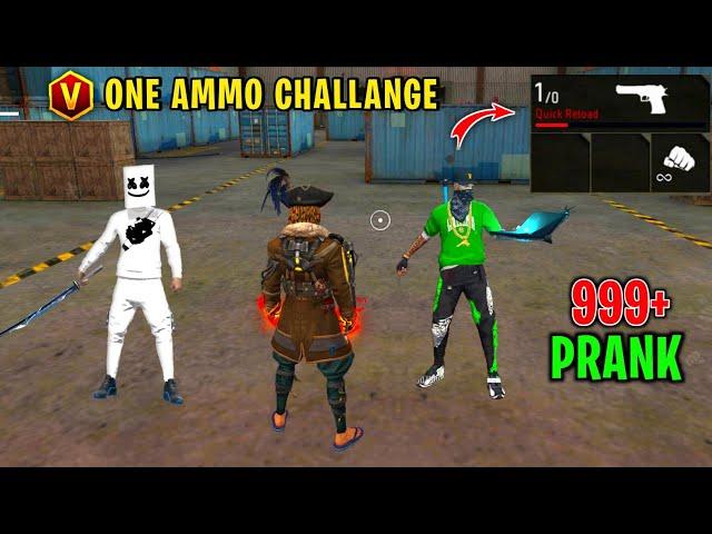 Ajjubhai 1 Bullet Challange In Lone Wolf  No Internet Prank - Garena Free Fire