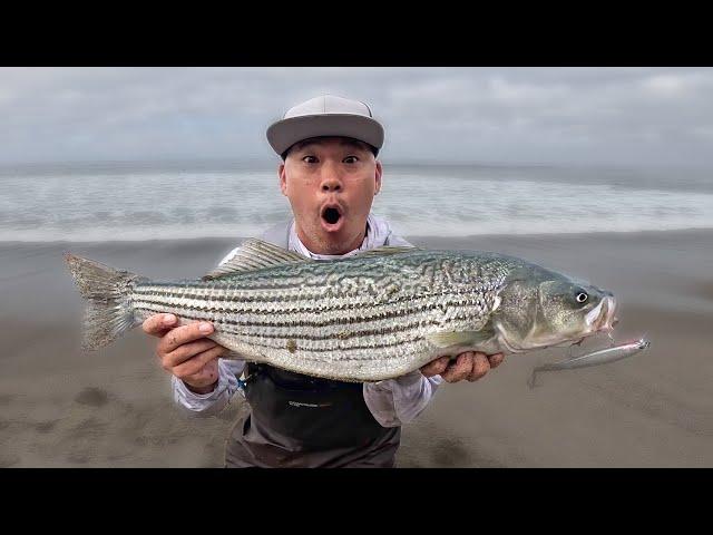 My Okuma Rockaway SP FIRST TEST! [SoCal Surf Fishing Striper]