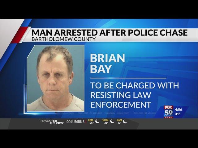 Bartholomew County man arrested after police chase