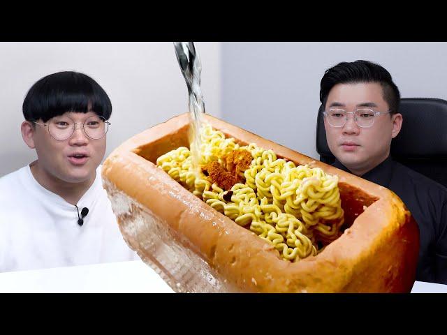 "세기의 발명품" vs "역대급 뇌절". 통스팸라면 솔직 리뷰