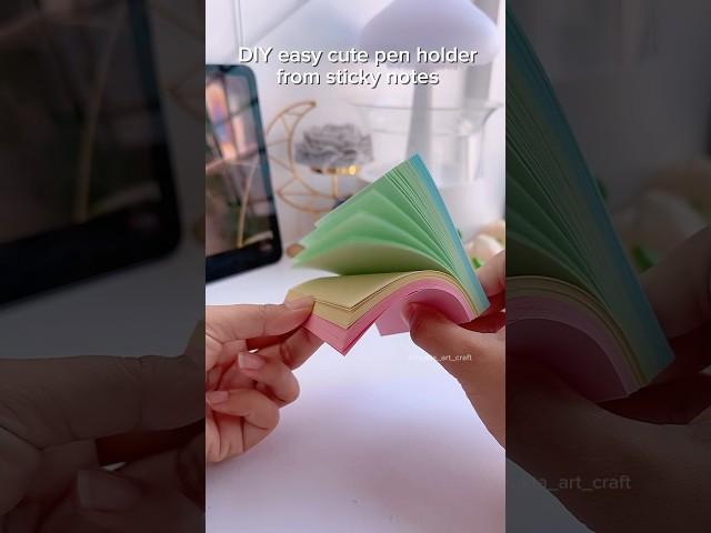 DIY easy cute pen holder #shorts #art #diy #muktaartandcraft #youtubeshorts