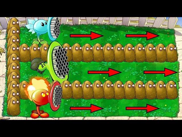 Gatling Pea vs Snow Pea vs Repeater vs Gargantuar Vs Dr Zomboss Plants vs Zombies Battlez