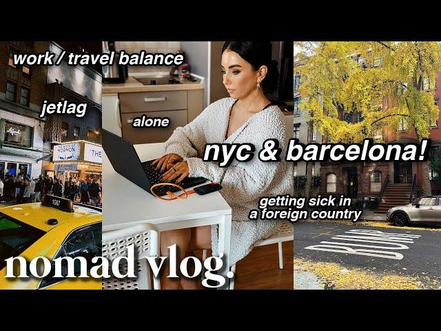 back where it all started...the reality of being a digital nomad  solo travel nyc & barcelona