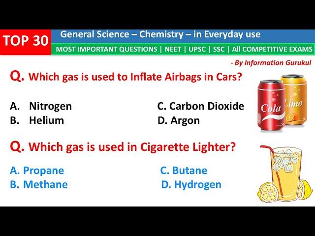 Chemistry in Everyday | Chemistry Important Questions and Answers | General Science MCQ | Science GK