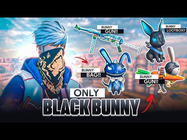 Free Fire But Only Black Bunny In Solo vs Squad Challenge  Hakson Official