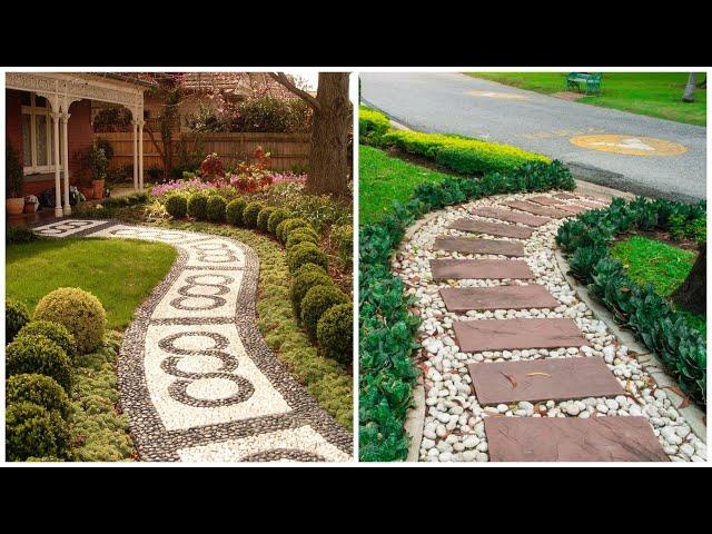 Beautiful walkways in front of the house! 35 ideas yard landscaping design and garden!