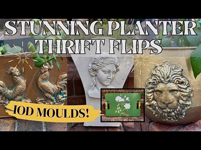 Transforming Thrifted Junk Into Stunning High-End Garden Planters-Iron Orchid Designs Moulds! 