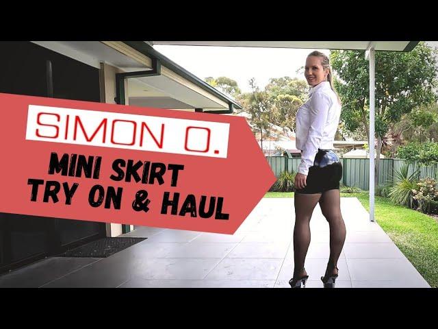 Simon O Mini Skirt Try On