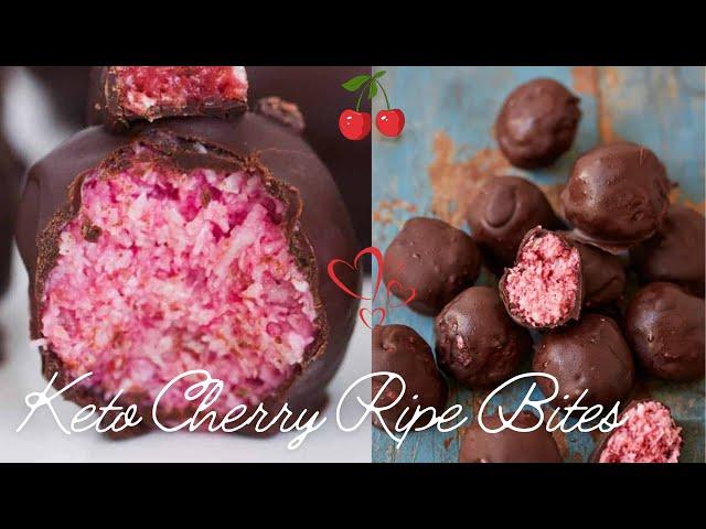 No bake Keto Cherry Ripe Bites - Gluten Free, low Carb & Vegan! So simple to make!