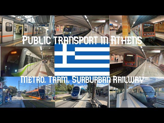 Public transport in Athens (Metro, Tram and Suburban Railway)