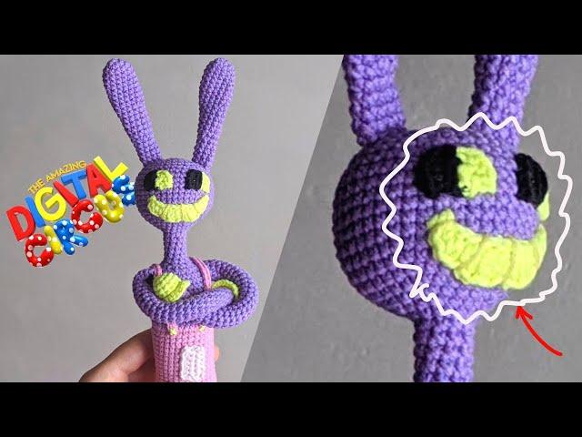 Step-by-Step crochet: bunny Jax's smile, teeth, and eyes 