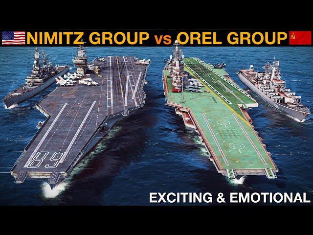 Sea Power | 1980's US Nimitz Carrier Group vs 1980's Soviet Orel Carrier Group (Naval Battle 142)