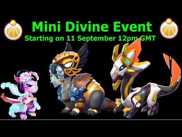 Mini Divine Event starting on September 11 | Divine Odin,Change, Chrono Loki Dragon,  Primal Event