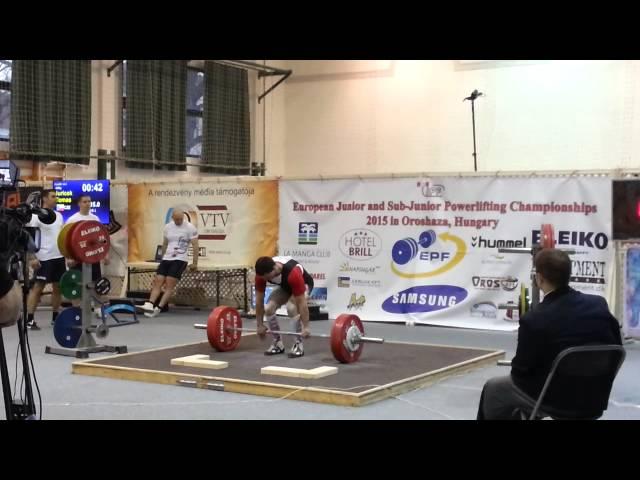 Tomas Juricek deadlift 235 kg European Championship 2015, NO LIFT