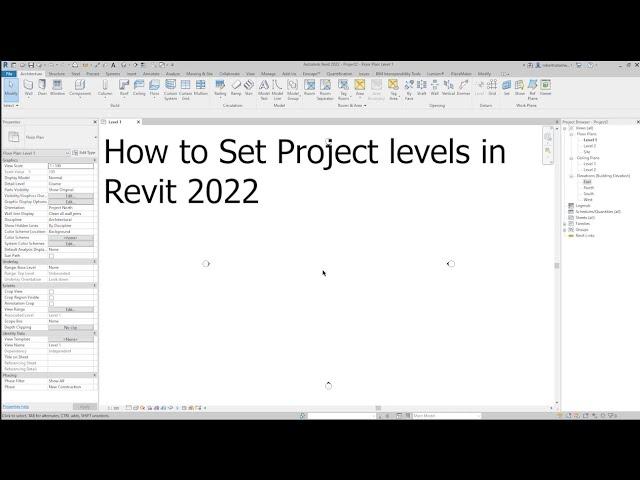 How to Set Project levels in Revit 2022