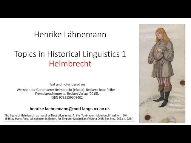 Topics in Historical Linguistics 2024, no. 1: Helmbrecht (Henrike Lähnemann)