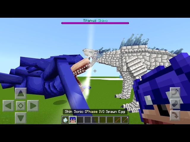 NEW Shin Sonic vs Monsterverse SHIMO Mod ADDON UPDATE in MINECRAFT PE