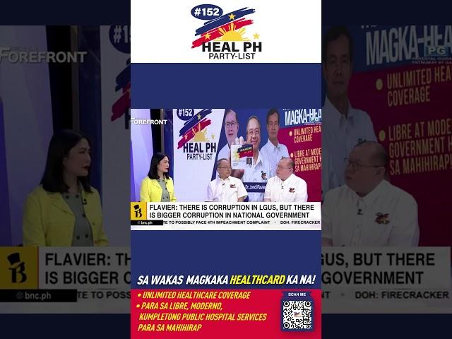 Do you envision Filipinos not paying for universal healthcare ?